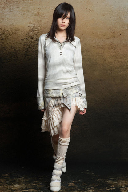 Punk Tiered Lace Skirt