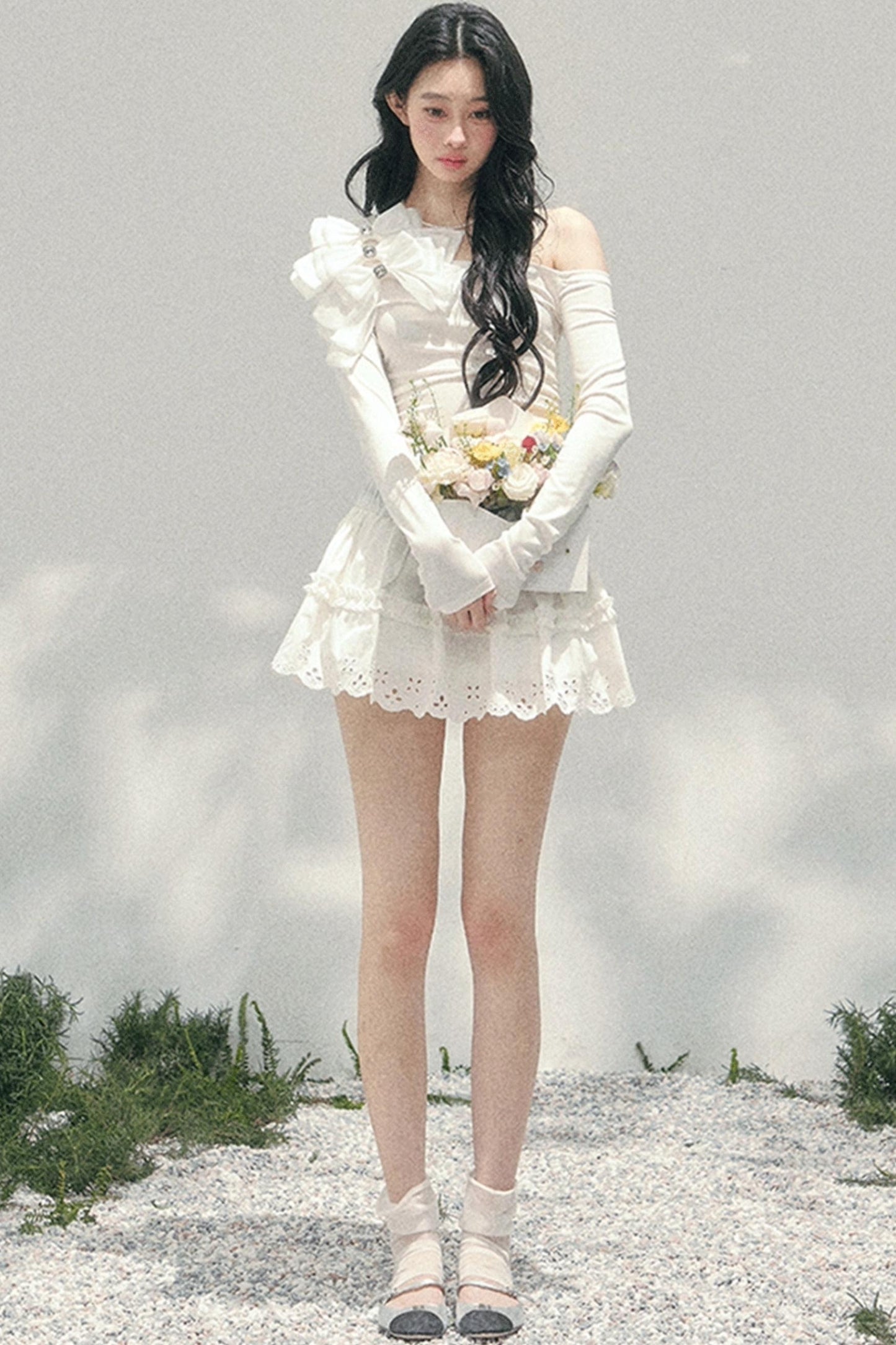 Morning Mist Off-Shoulder Top