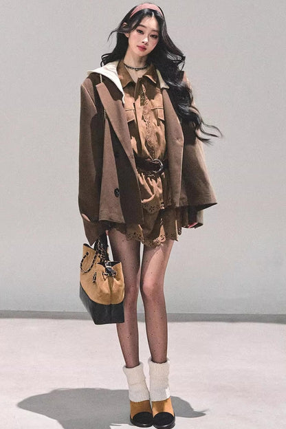 Minimalist Hooded Blazer