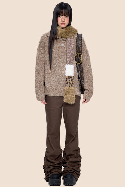 Stand-Up Vintage Sweater Jacket
