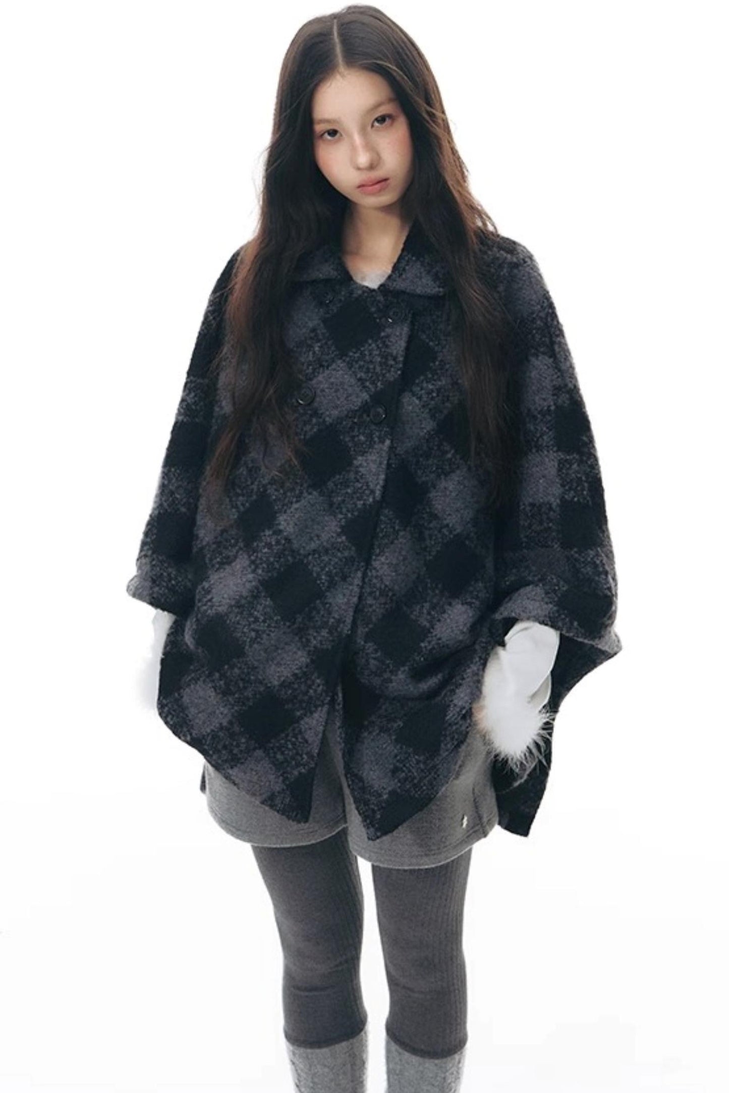 Patchwork Tweed Bootcut Shorts