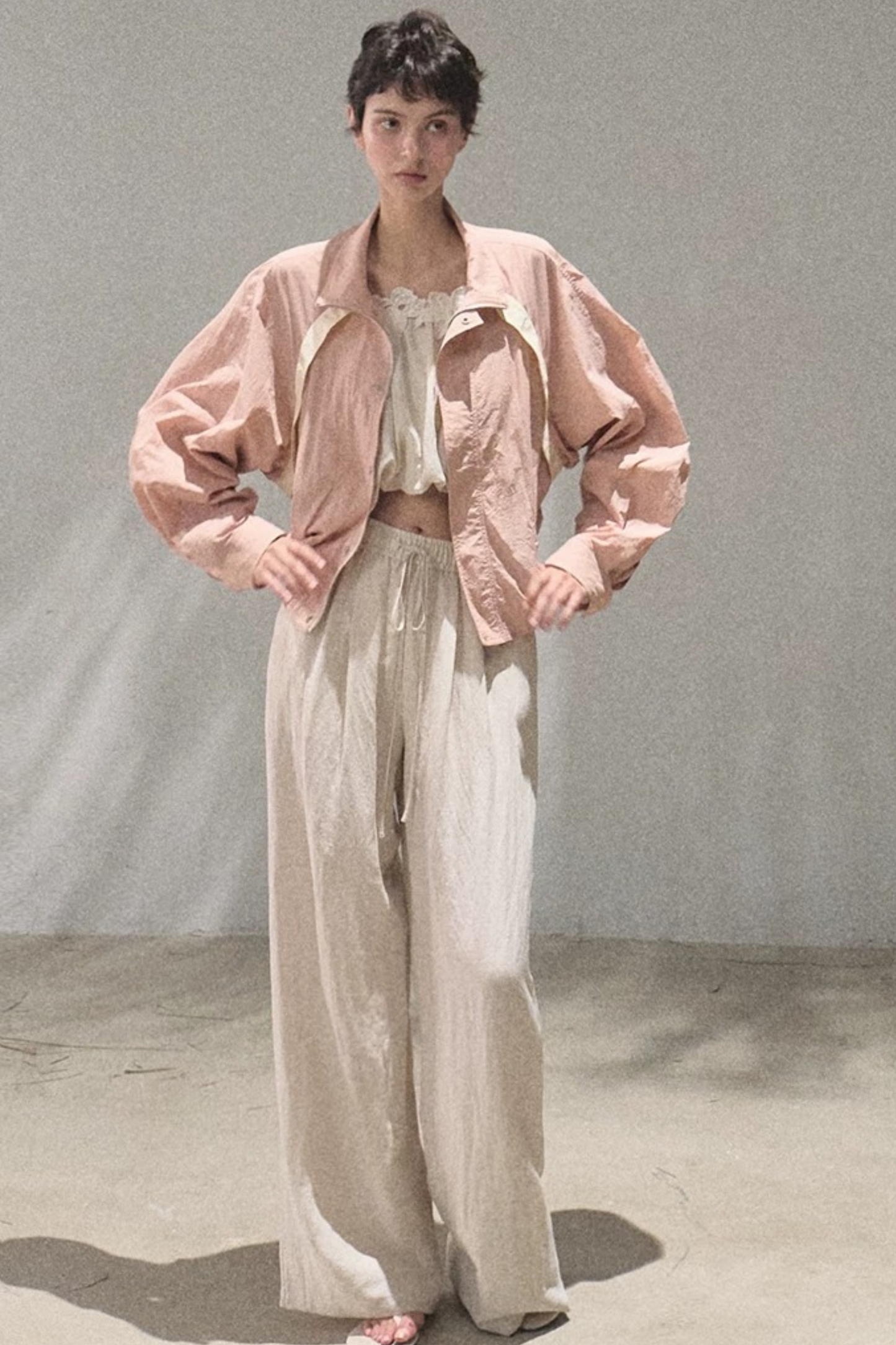 Lyocell-Leinen-Set aus Camisole und Hose