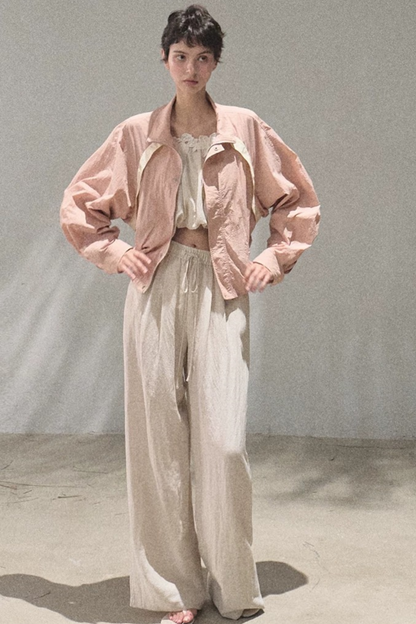 Lyocell-Leinen-Set aus Camisole und Hose