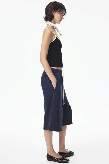 Canotta in pizzo con color-blocking
