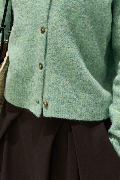 Tencel Wool Pleats Wide-Leg Pants