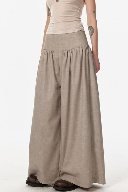 Retro Wide Slim Drape Pants