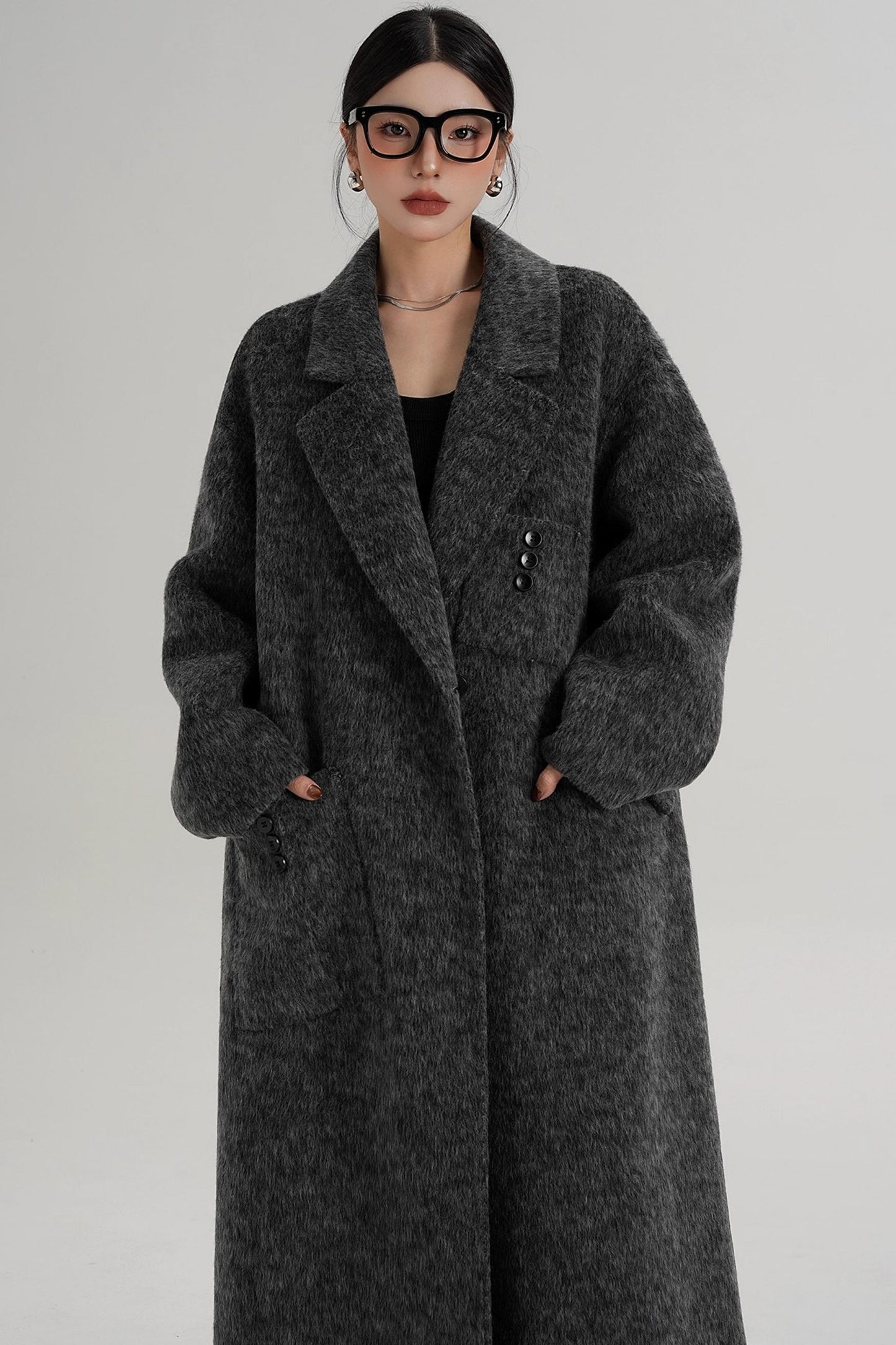 Pocket Design Wool Coat