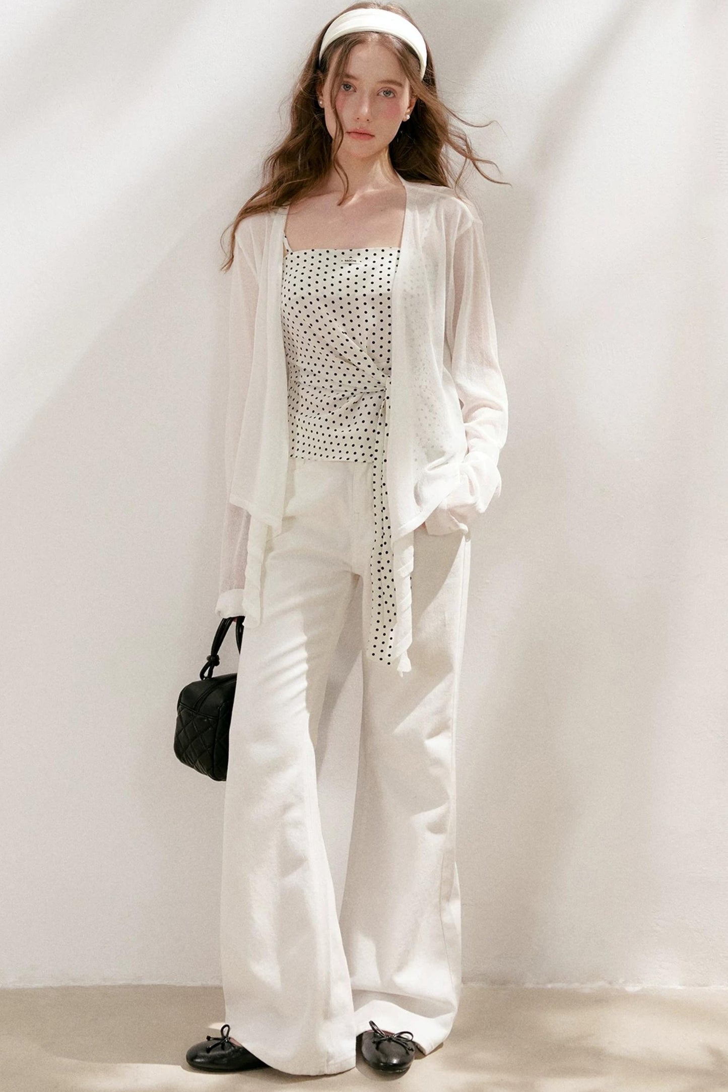 Polka Dot Asymmetrical Camisole