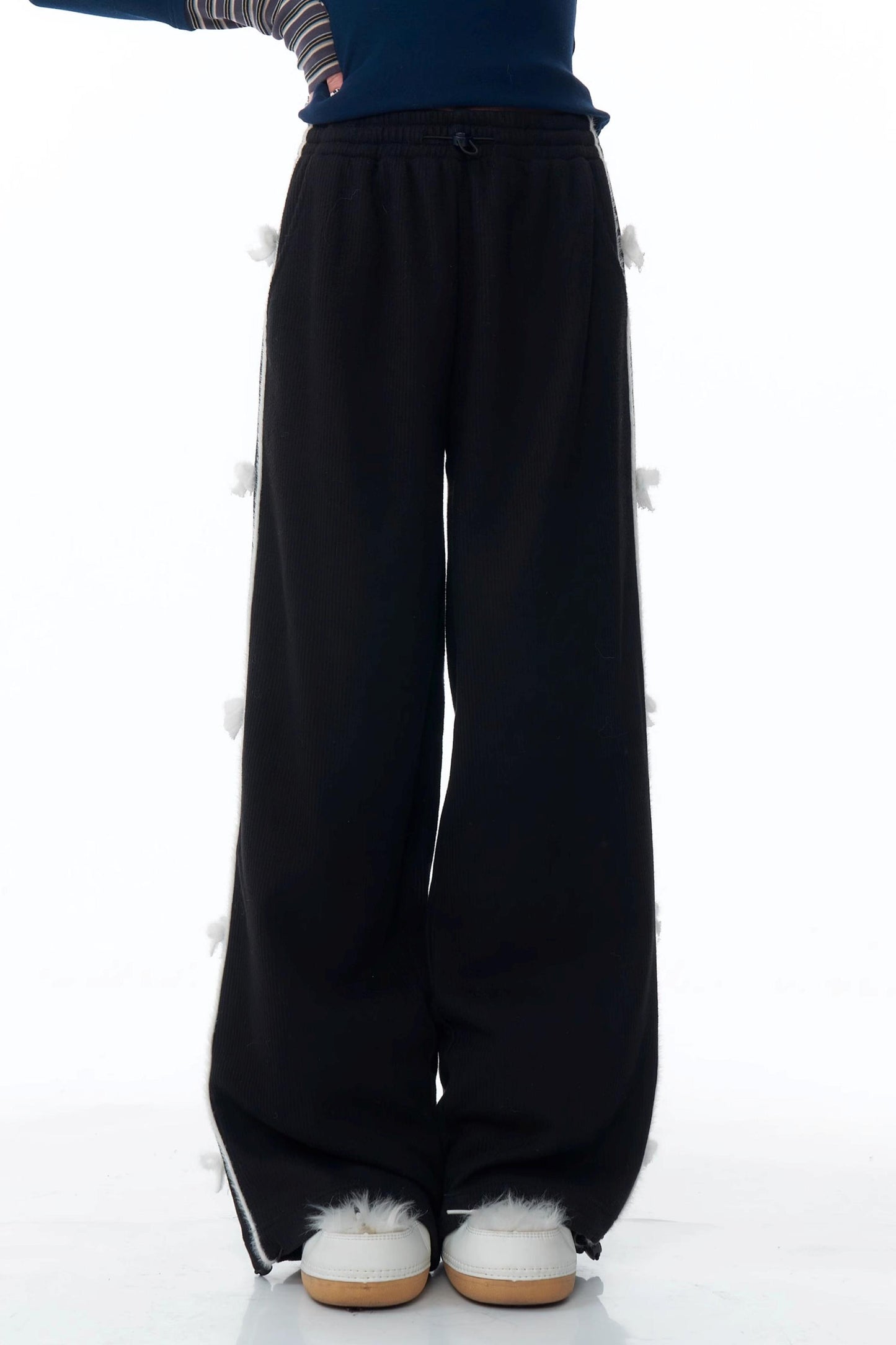 Wide-Leg Casual Velvet Sweatpants