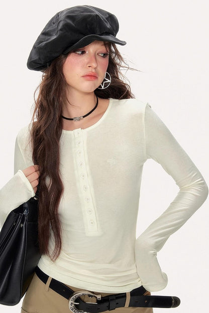 Basic Slim Long Sleeve T-Shirt