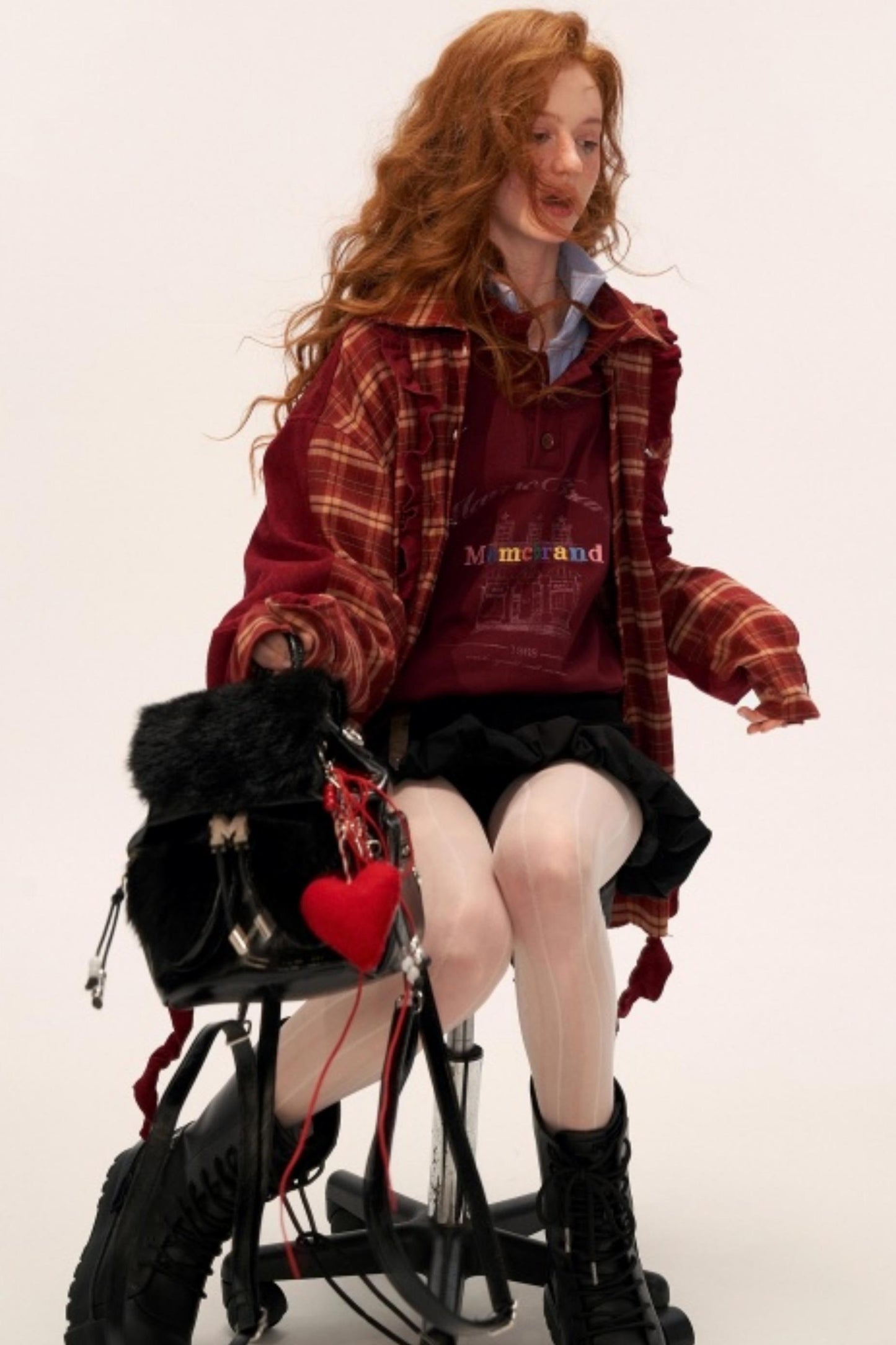 Vintage Patchwork Casual Plaid Shirt