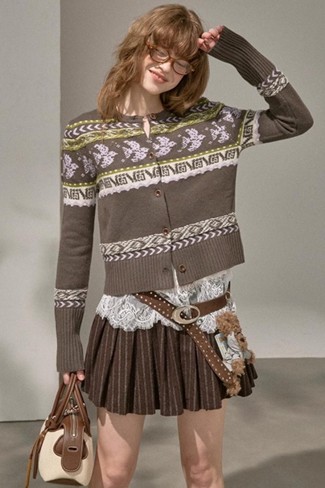 Flying Sparrow Button Knit Cardigan