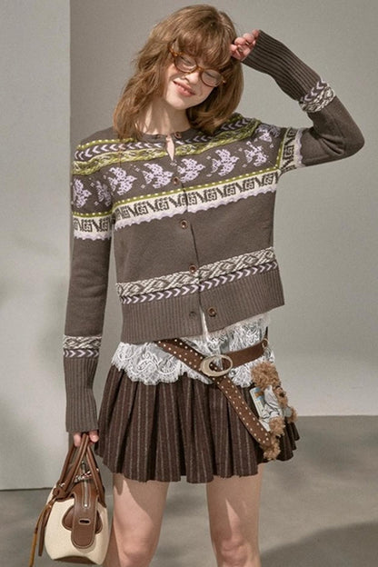 Flying Sparrow Button Knit Cardigan