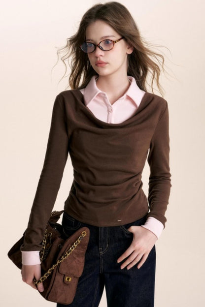 Color-Blocking Knit Top