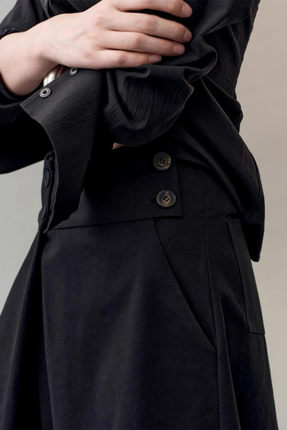 Chic Overlapping Waist Deconstructed Skirt