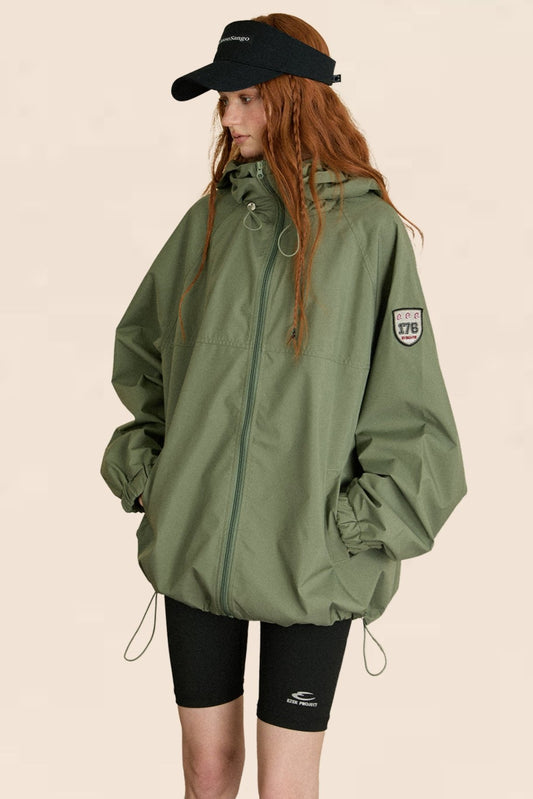 EZEK Amerikanische Retro-Outdoor-Urban-Jacke Frauen lose Bergsteigen Kleidung Wandern Bergsteigen wasserdicht Cargo Mantel Flut