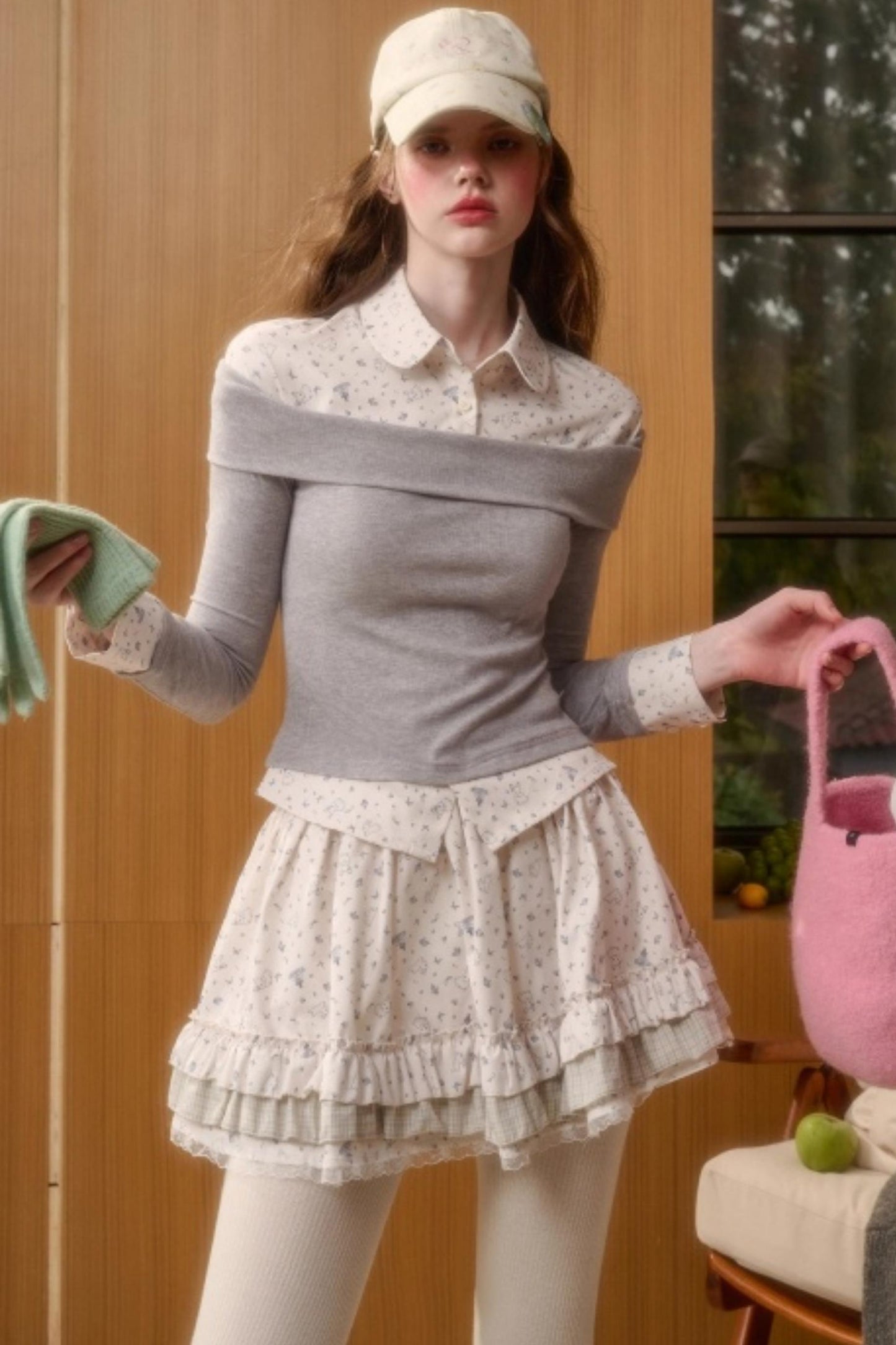 Milky Way Print Top and Skirt Set-Up