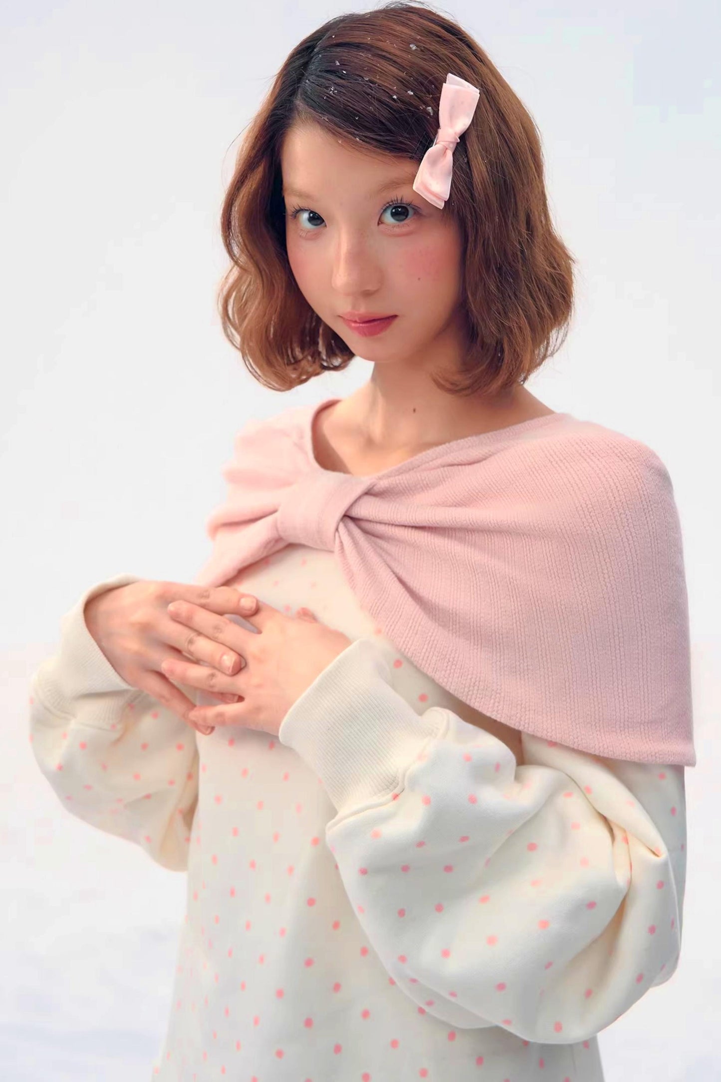 Retro Polka Dot Knit Top