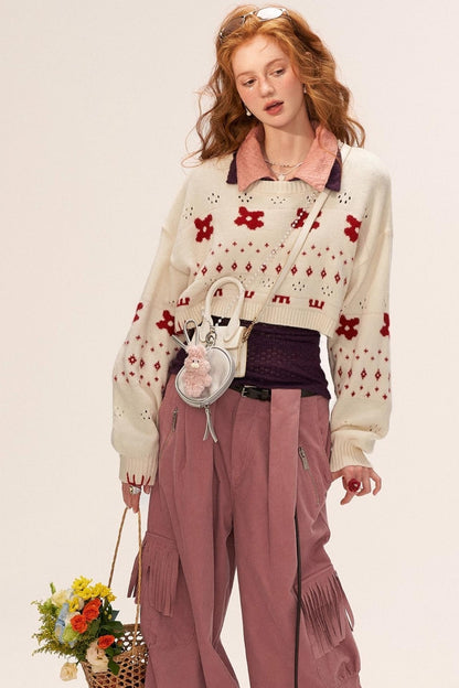 Star Jacquard Sweater Top Set-Up