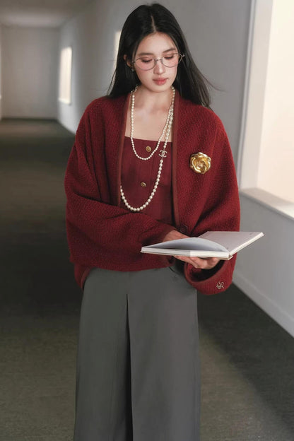 Batwing Wool Cocoon Coat Set-Up