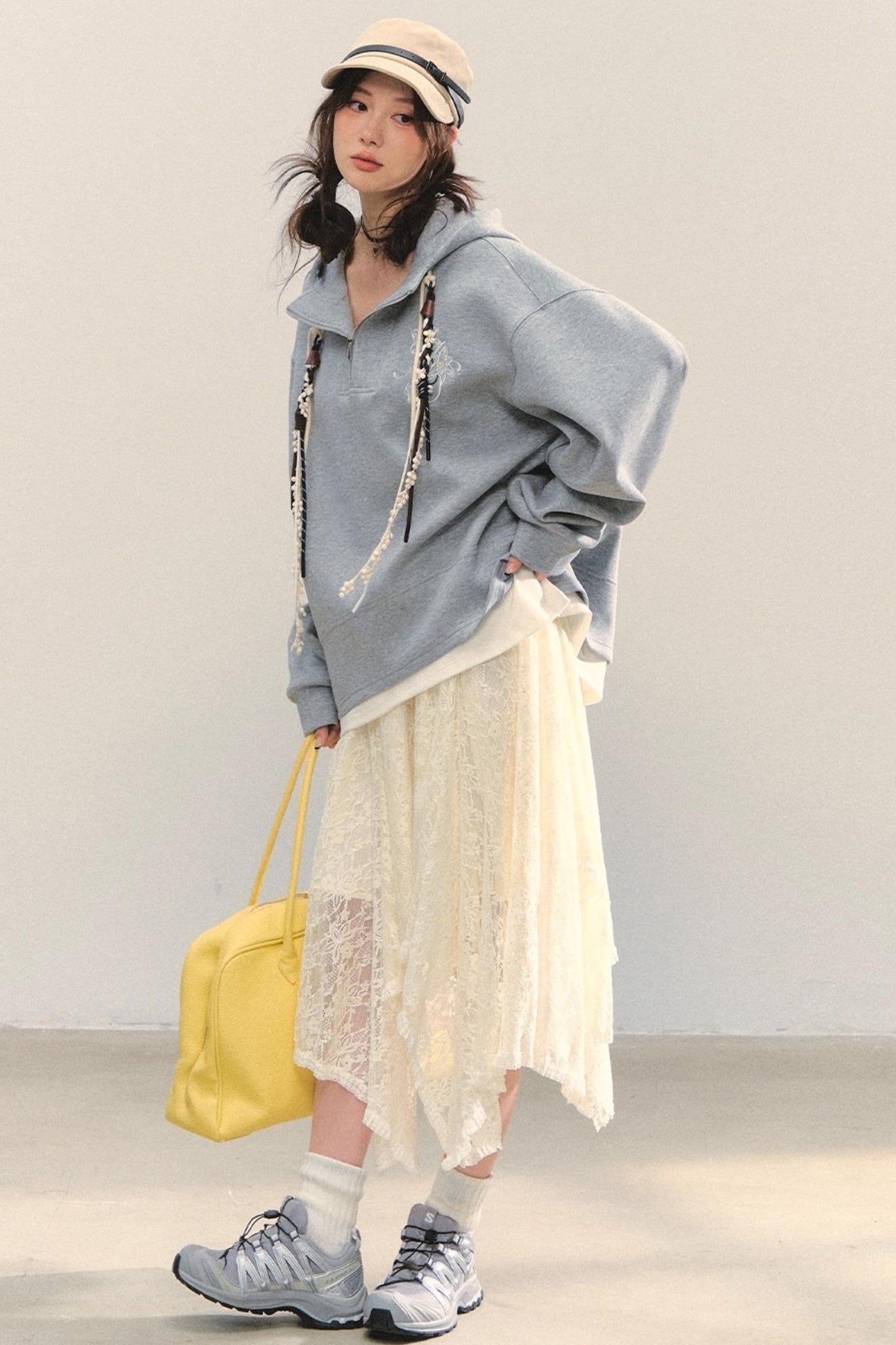 Embroidered Flower Sweatshirt