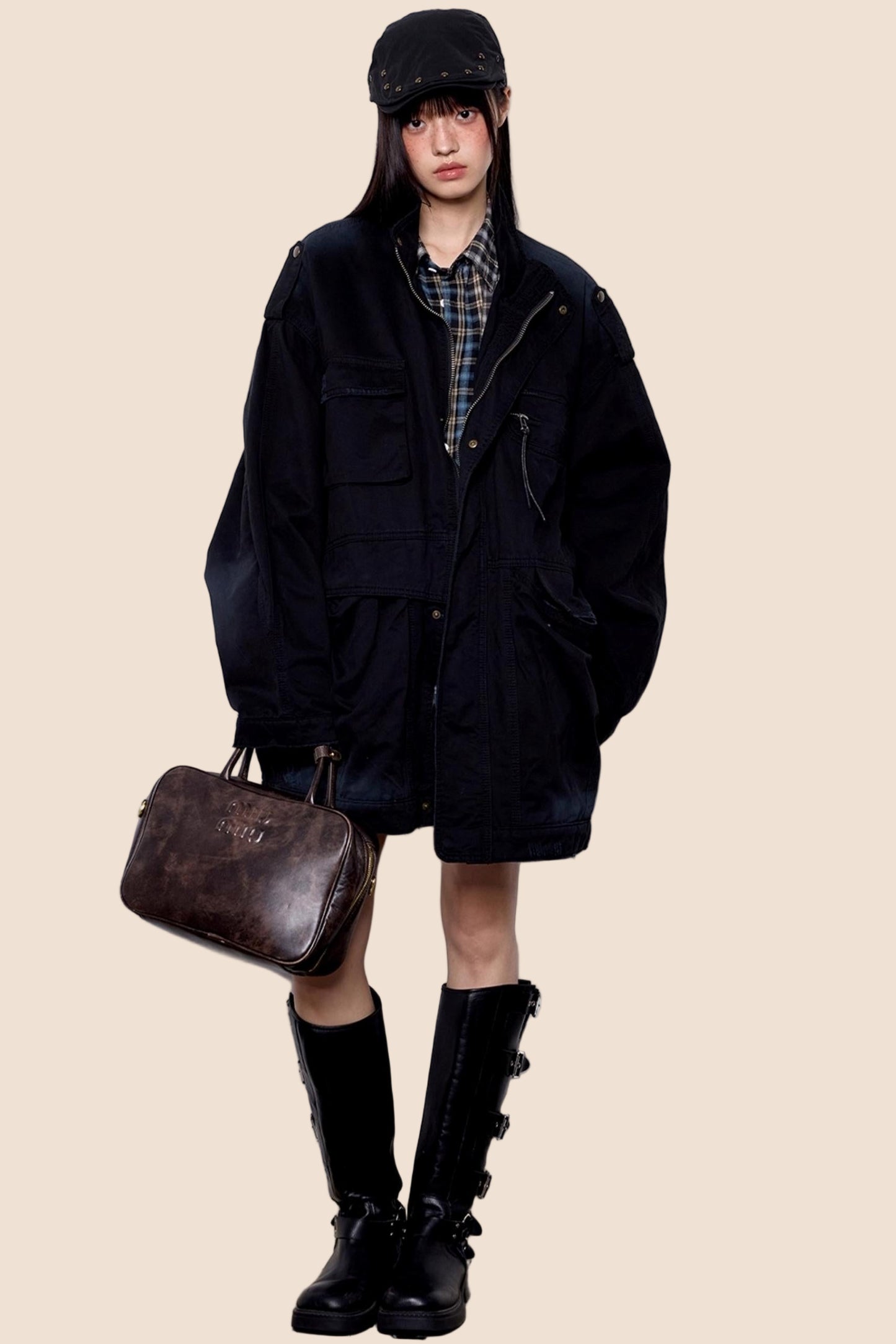 American Vintage Distressed Cargo Jacket