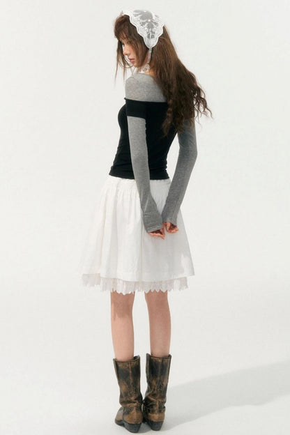 Color-Block Knit Tee