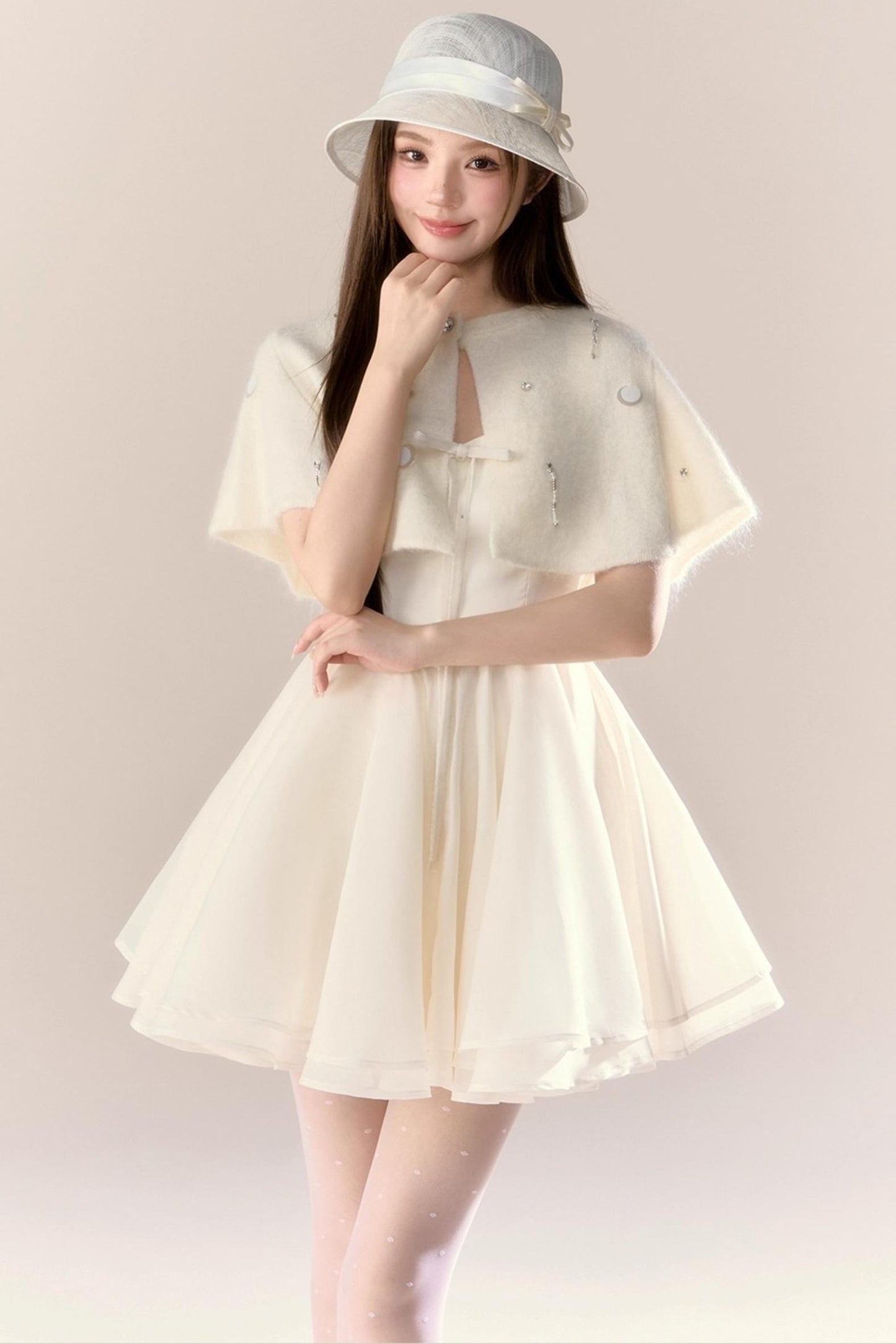 Blue Puff Dress Set-Up