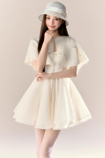 Blue Puff Dress Set-Up