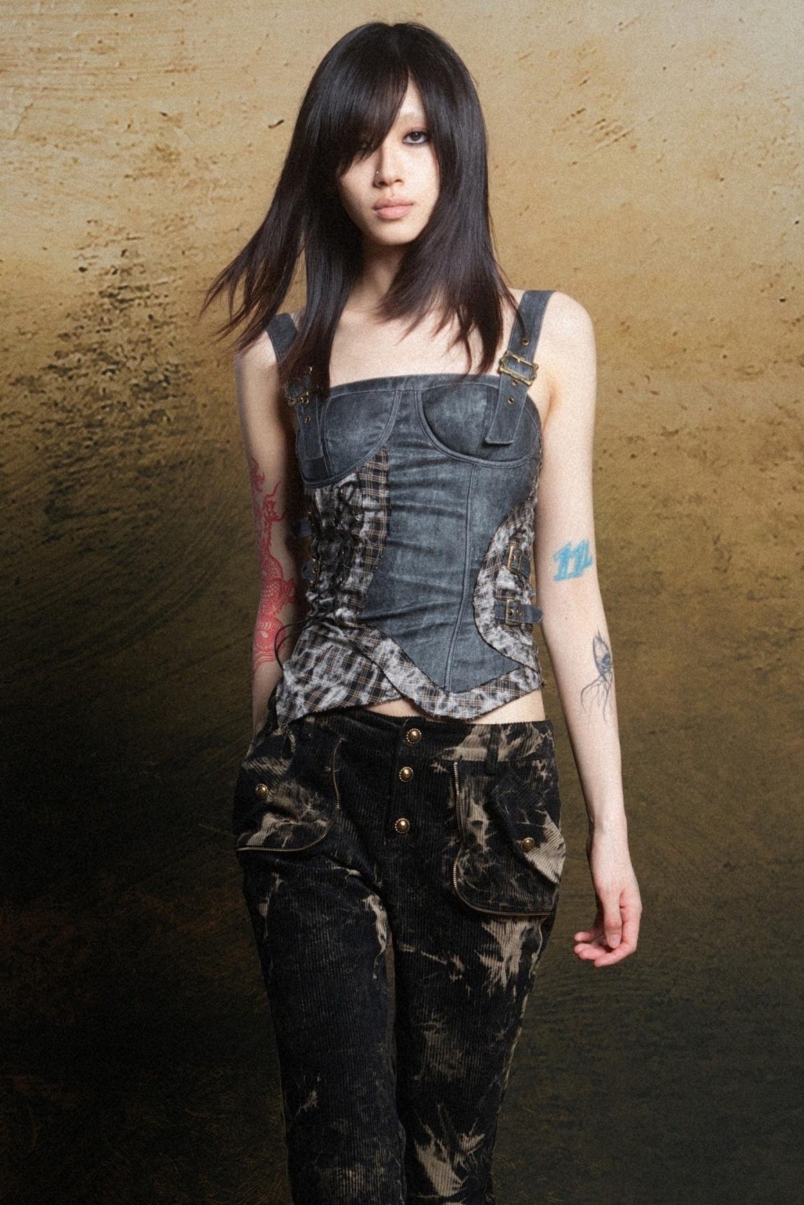 Tight Check Crop Top