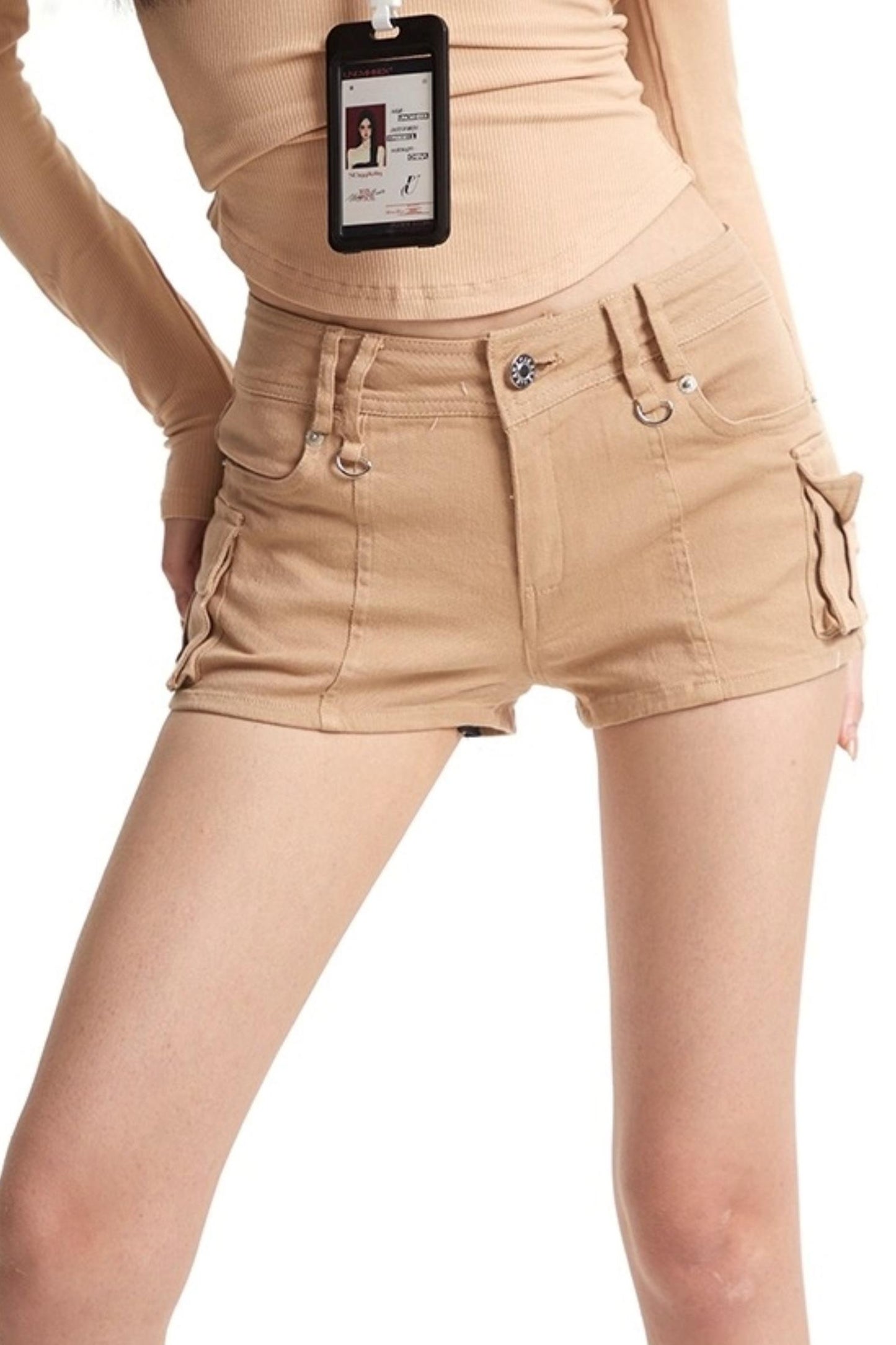 Cargo Pocket Denim Shorts