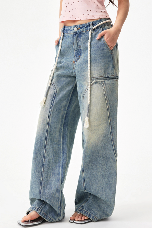 Distressed Denim Pants