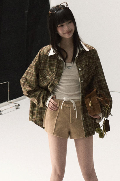 Vintage Striped Texture Layered Shirt