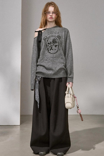 Button Pleated Winter Pants