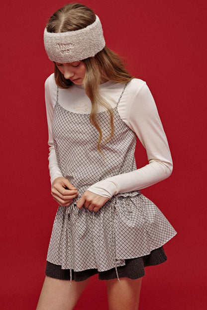 Jacquard-Haarband aus Wolle mit breiter Krempe