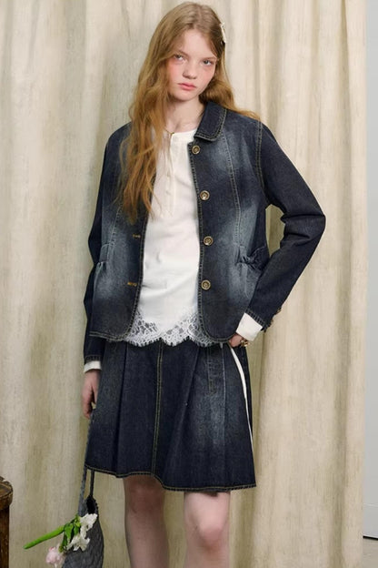 First Love Denim Skirt Set