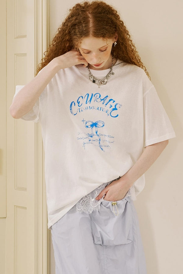 Vintage Bow Print Tee