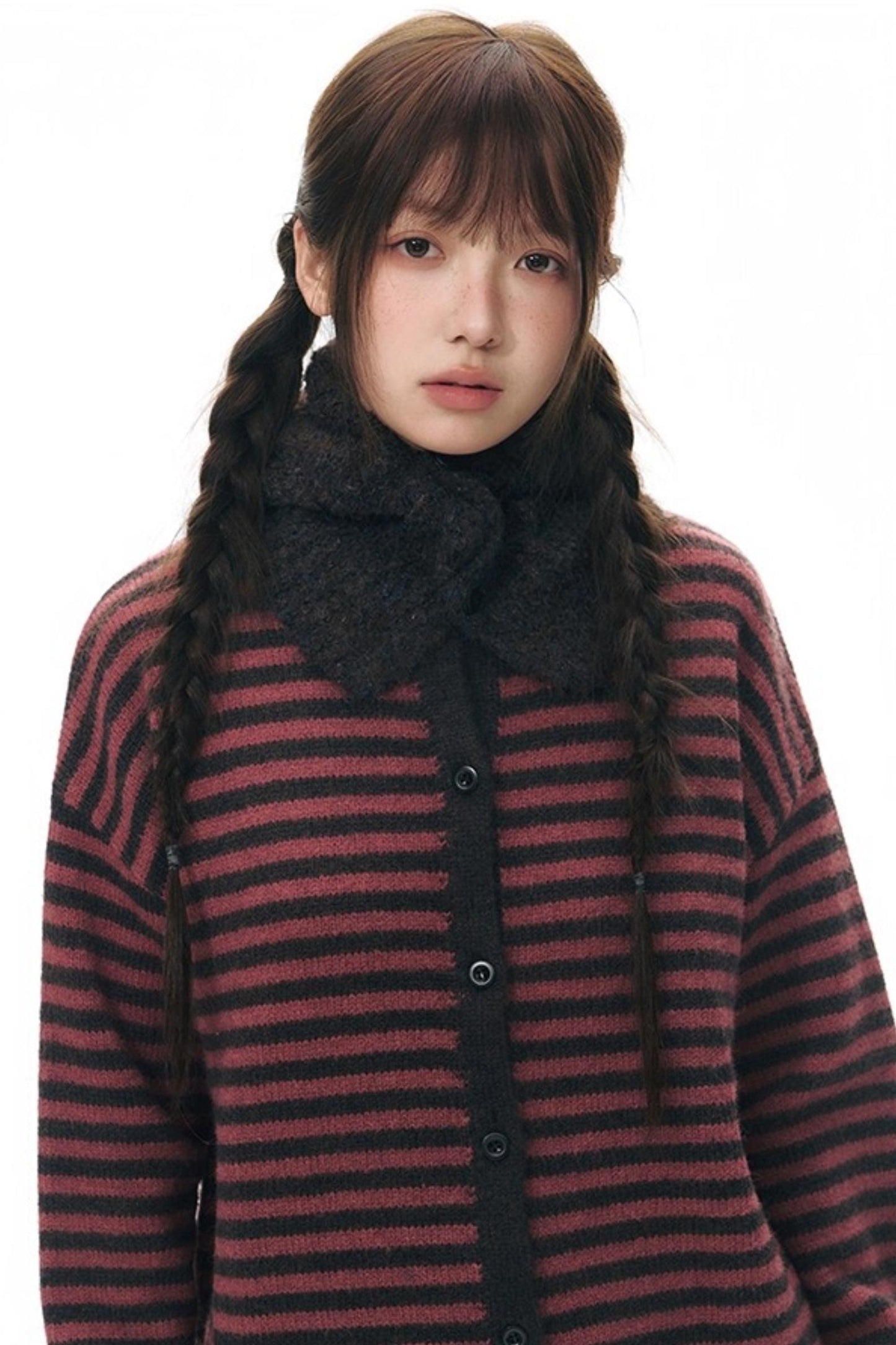 Vintage Striped Sweater Cardigan