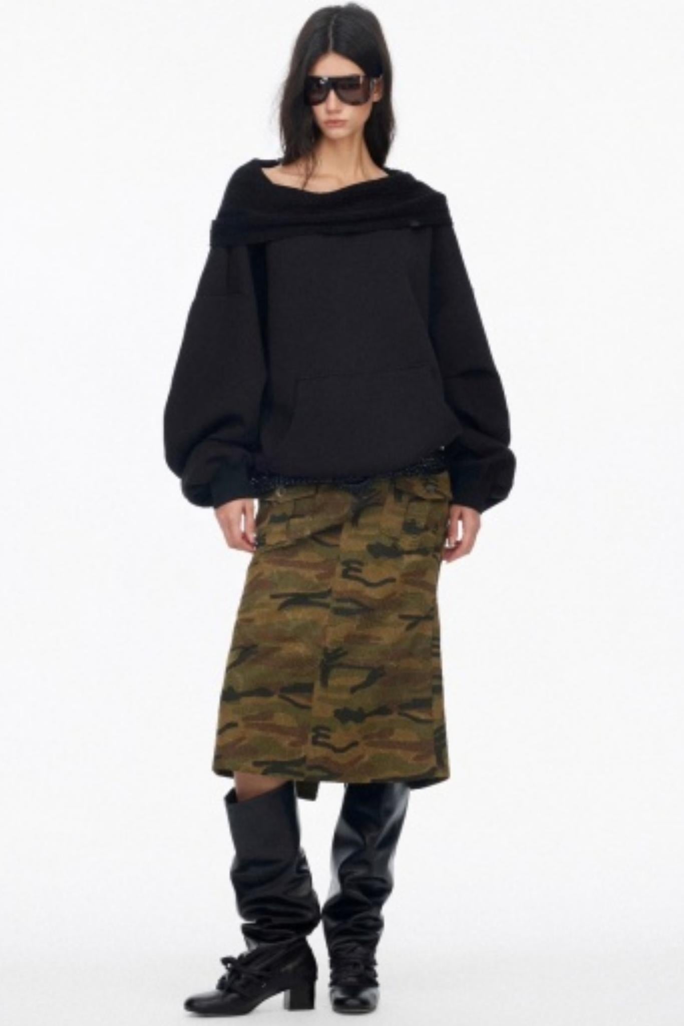 Vintage Camouflage Slimming Mermaid Skirt