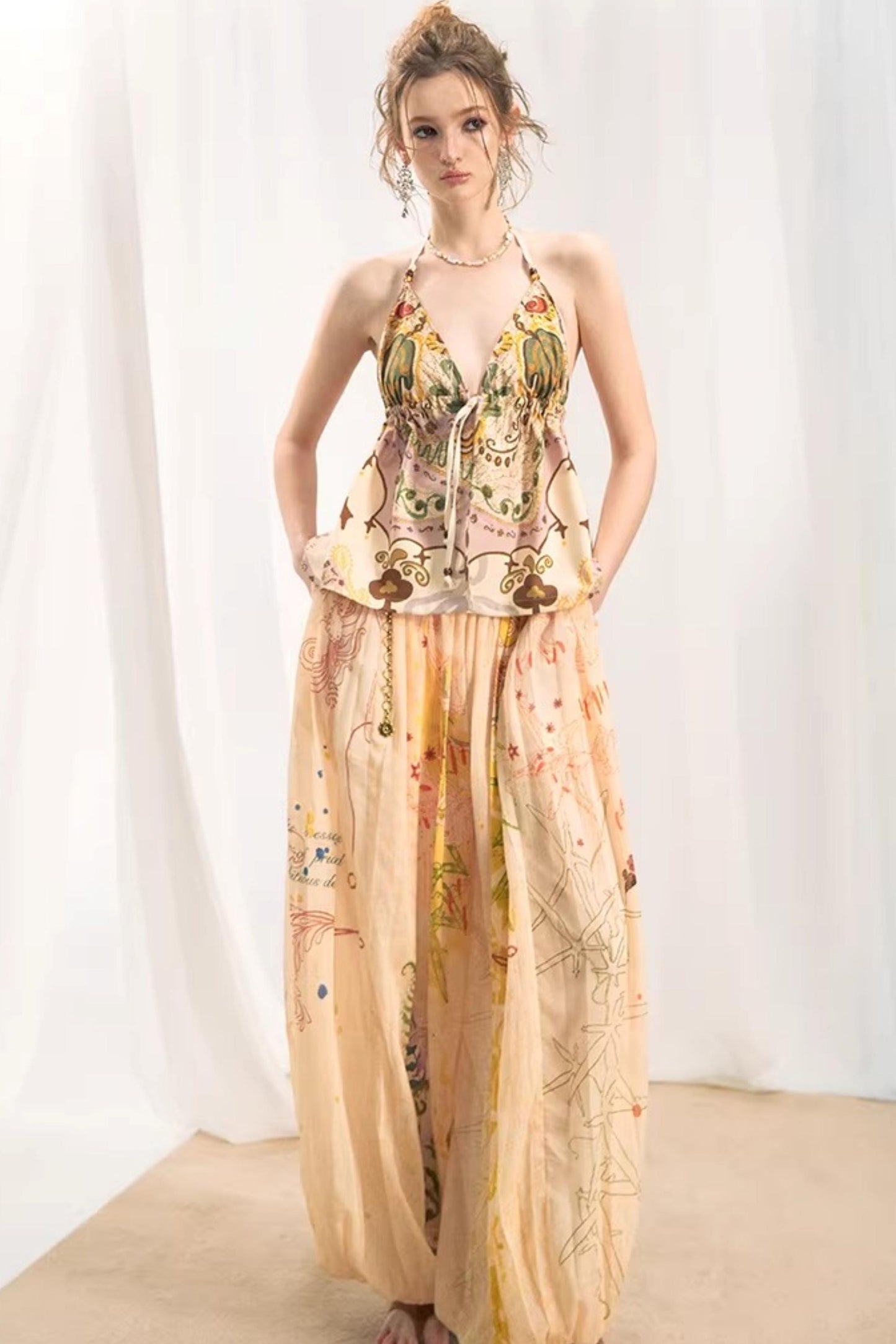 Resilient Graffiti Pleated Pants