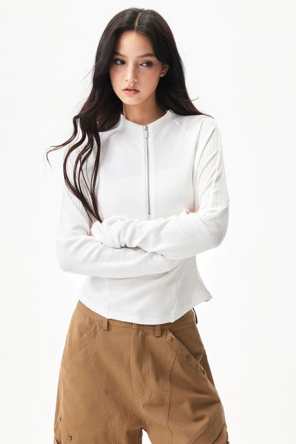 Waffle Patchwork Slim Top