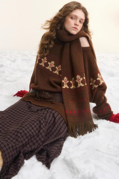 Gingerbread Man Fair Isle Sweater Set
