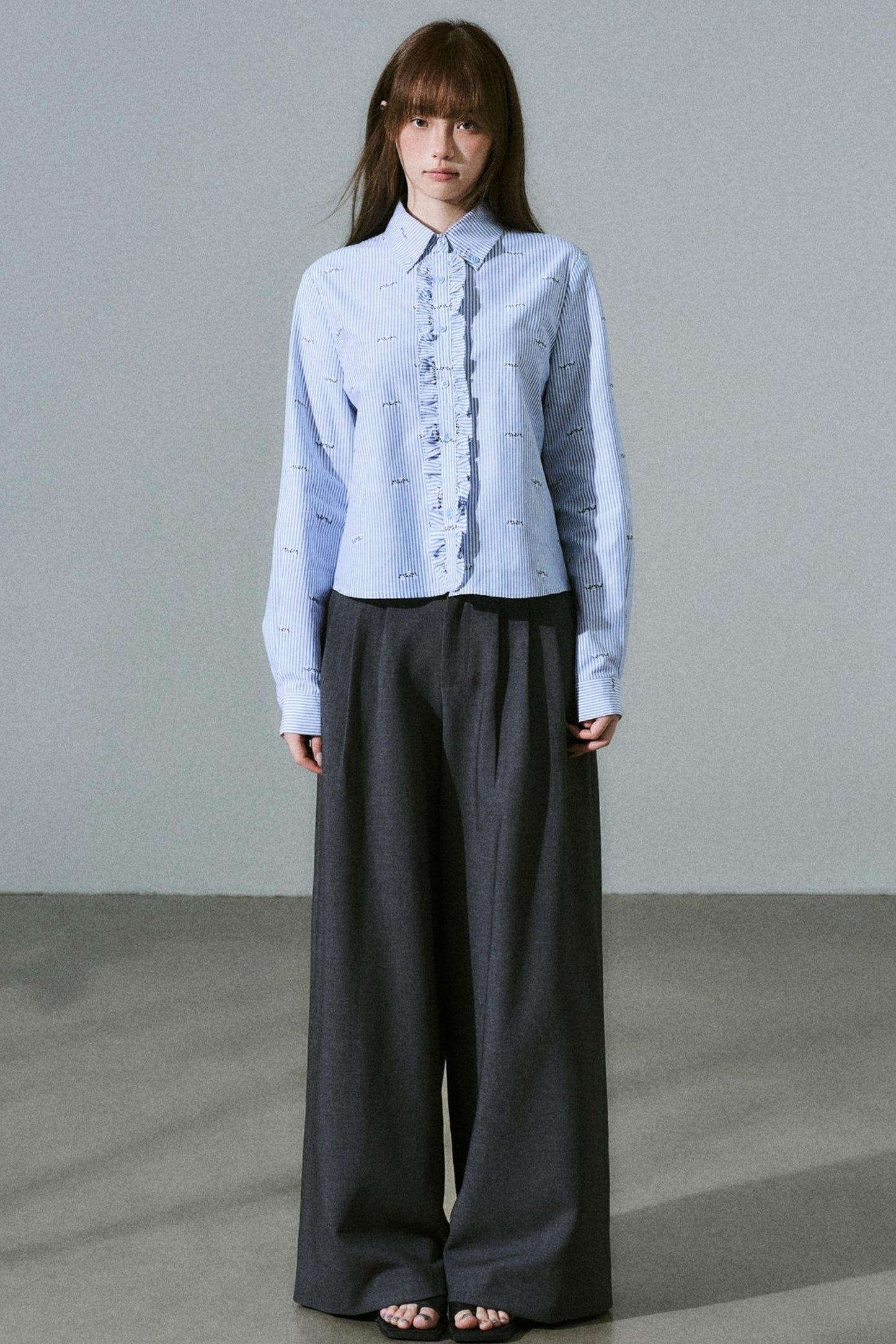 Tencel Wool Wide-Leg Pants