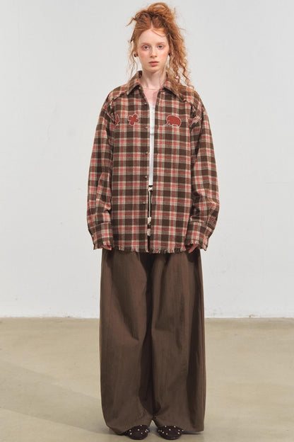 Fun Fringe Plaid Shirt
