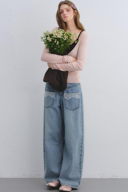 Wool Blend Color-Blocked Sweater