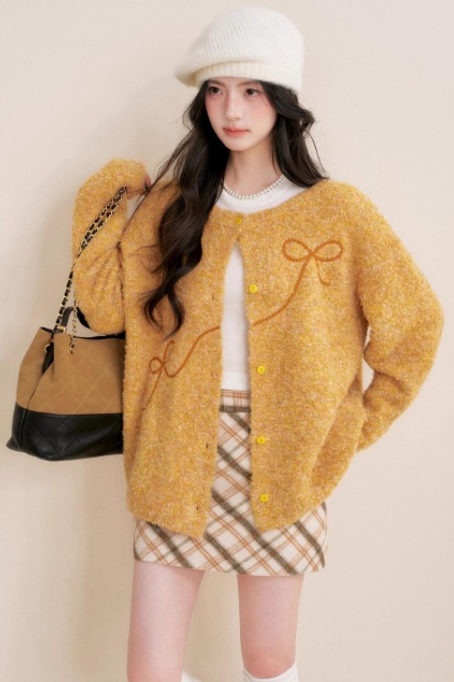 Retro Plaid Woolen Skirt