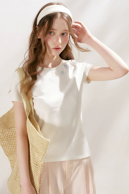 Organic Cotton Embroidered T-Shirt