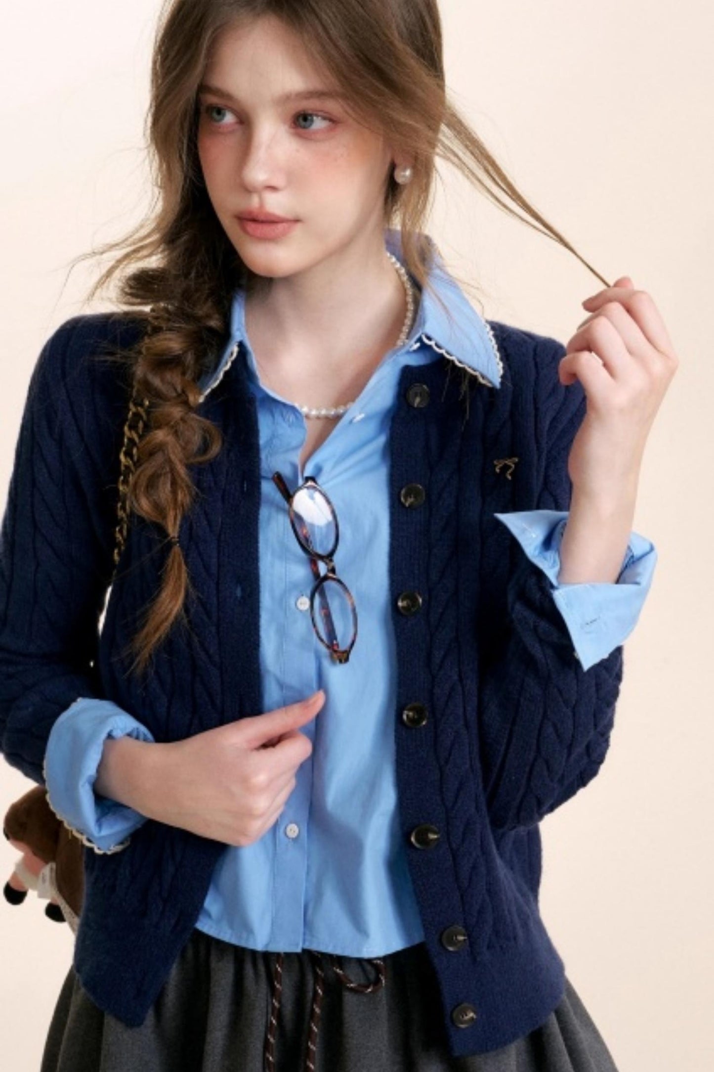 Lace Patchwork Cotton Shirt