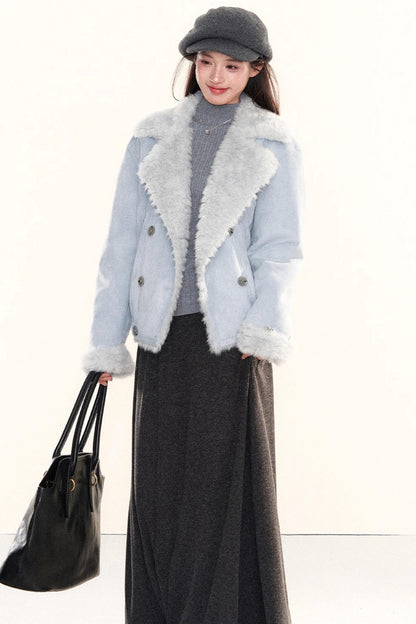 Double-Breasted Fur Coat