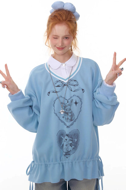 Vintage V-Neck Sweatshirt